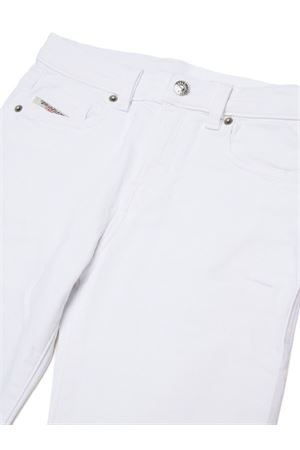 white cotton jeans DIESEL KIDS | J01000KXBR6K100
